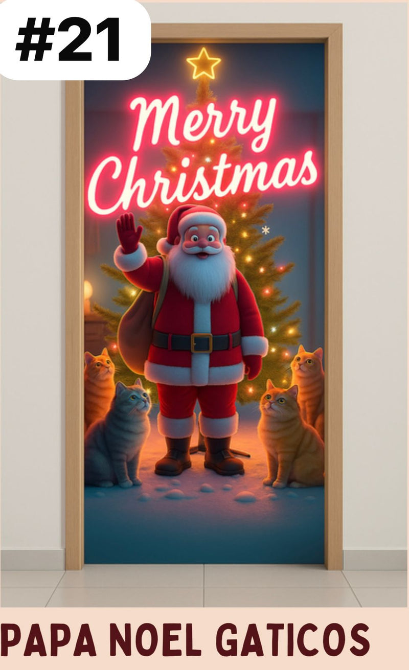 🎅Fundas Navideñas para Puerta🎄 + 🎁 REGALO Tapete Antideslizante y Absorbente✨ 🔥MEGA BLACK FRIDAY🔥