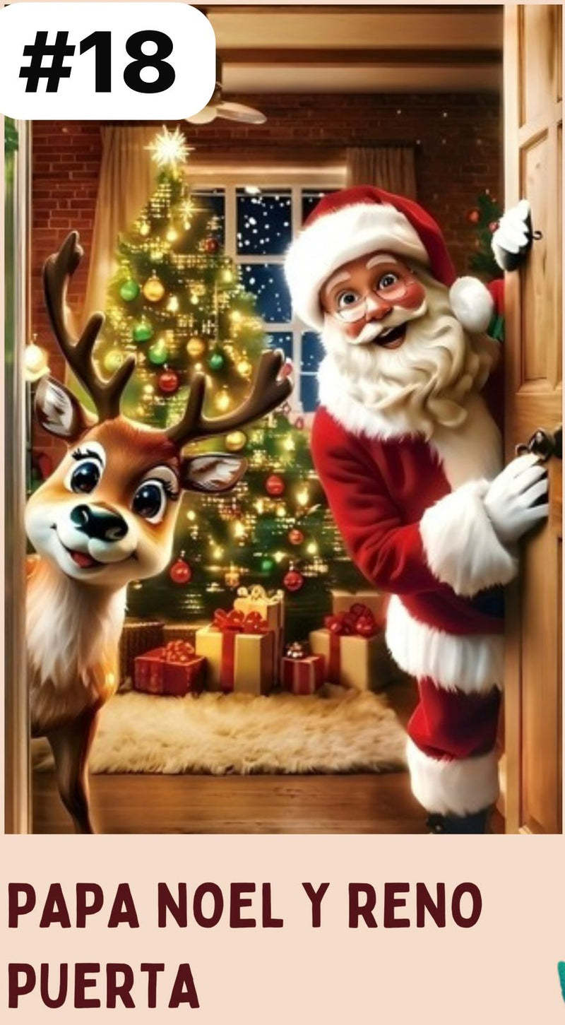 🎅Fundas Navideñas para Puerta🎄 + 🎁 REGALO Tapete Antideslizante y Absorbente✨ 🔥MEGA BLACK FRIDAY🔥