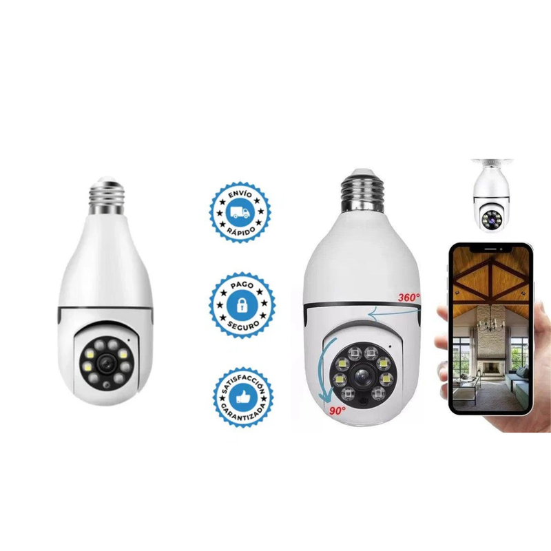 👁️Cámara de Seguridad 360º WiFi + REGALO ¡Compra 1, Llévate 2! 🔥 MEGA BLACK FRIDAY🔥